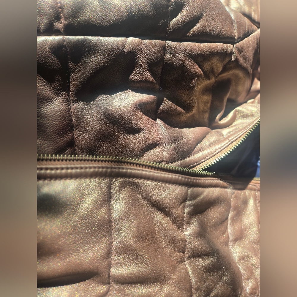 Skully Leather Metallic Warm Jacket - image 7